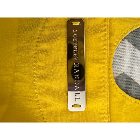 Loeffler Randall Yellow Cutout Silk Blouse Size 6 - Picture 4 of 7